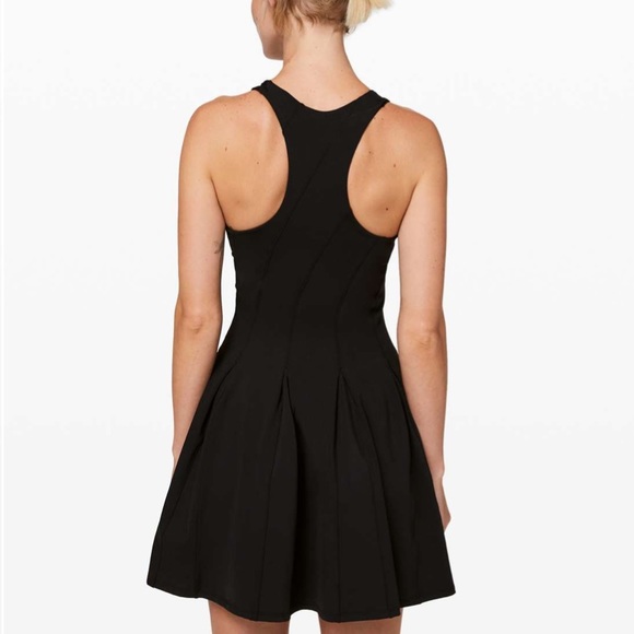 Lululemon Court Crush Tennis Dress in Black Sz 4 - Picture 4 of 9